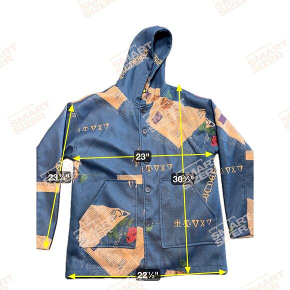Avant Garde x Japanese Brands All Over Print Jacket Hooded Size Medium‎ - Picture 6 of 6